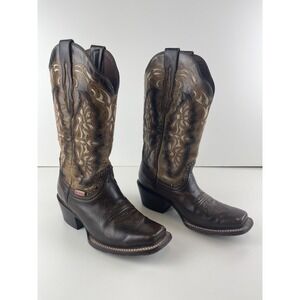 Rio Grande Brown Leather Western Cowgirl Mid Calf Boots‎ Size: